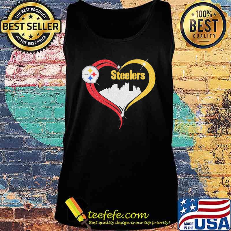 Heart Red Gold Steelers City Shirt Tank top Heart Red Gold Steelers City Shirt Tank top