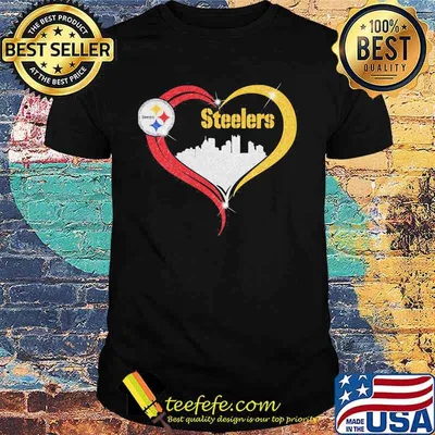 Heart Red Gold Steelers City Shirt