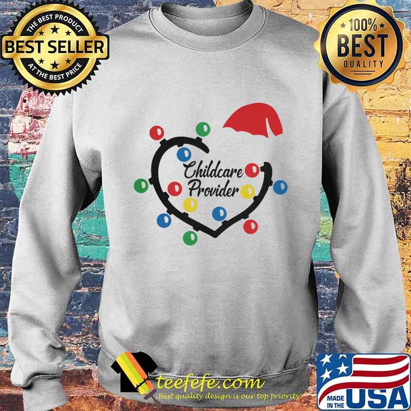 Heart Santa Childcare Provider Light Christmas Shirt Sweater Heart Santa Childcare Provider Light Christmas Shirt Sweater