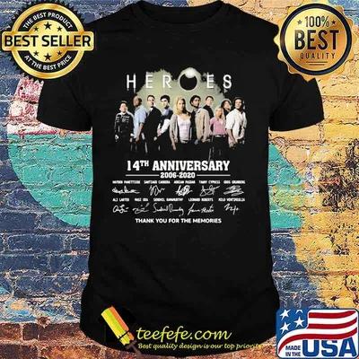 Heroes 14th anniversary 2006 2020 2020 thank you for the memories signature shirt