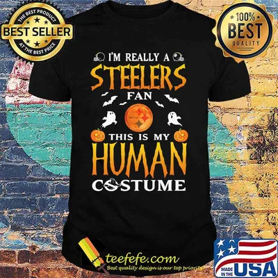 I'm really a pittsburgh steelers fan this is my human costume halloween shirt