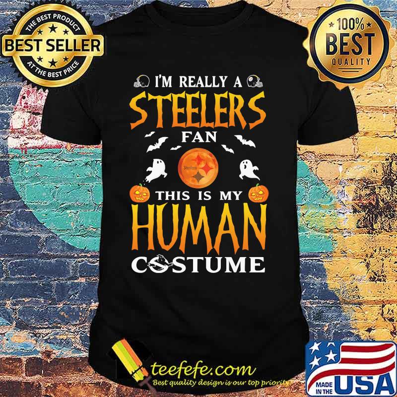 I'm really a pittsburgh steelers fan this is my human costume halloween shirt