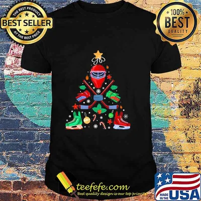 Ice Hockey Christmas Ornament Tree Xmas Boys Shirt