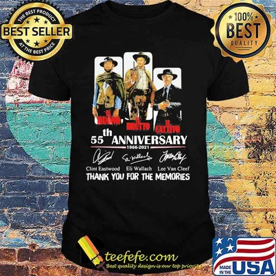 Il buono il brutto il cattivo 55th anniversary 1966 2021 thank you for the memories signatures shirt