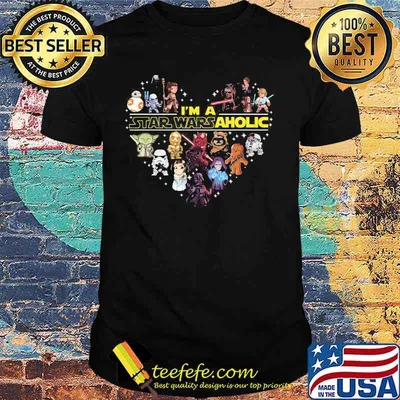 I’m A Star Warsaholic Heart Chibi Characters Yoda Shirt