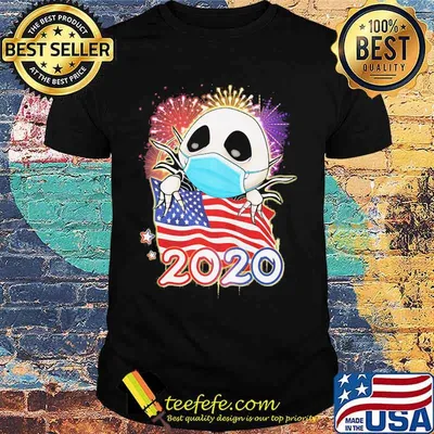 Jack skellington mask american flag 2020 shirt