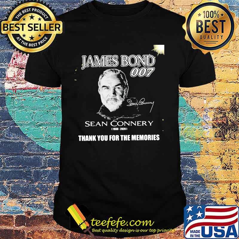 James bond 007 sean connery 1930 2020 thank you for the memories signature shirt