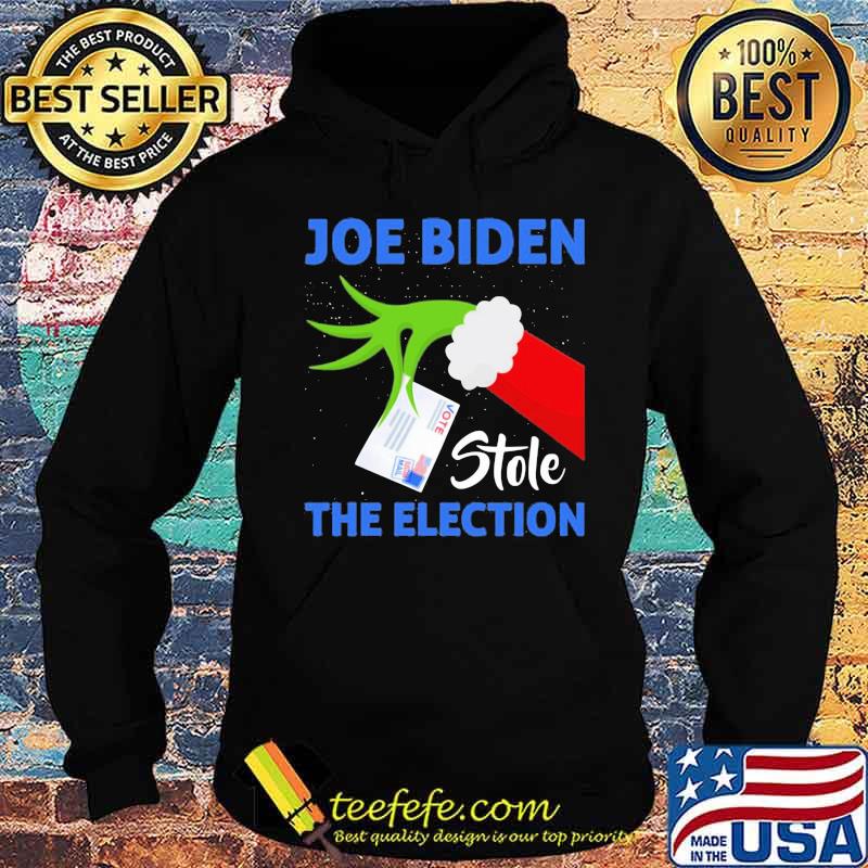 Joe biden stole the election merry christmas grinch holding vote s Hoodie Joe biden stole the election merry christmas grinch holding vote s Hoodie
