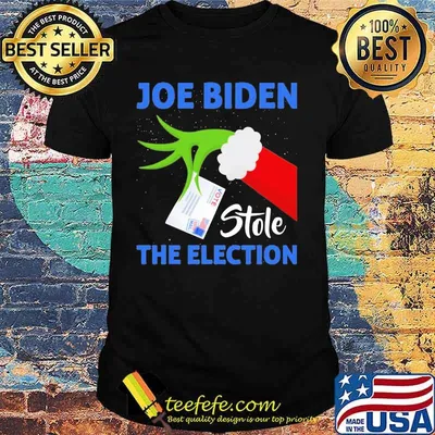 Joe biden stole the election merry christmas grinch holding vote shirt