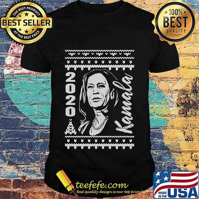 Kamala harris faux knitted christmas pattern knit shirt