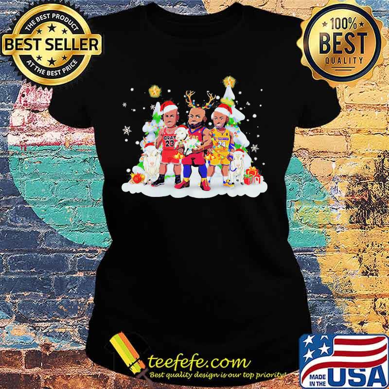 Kobe bryant michael jordan lebron james merry christmas s Ladies tee Kobe bryant michael jordan lebron james merry christmas s Ladies tee