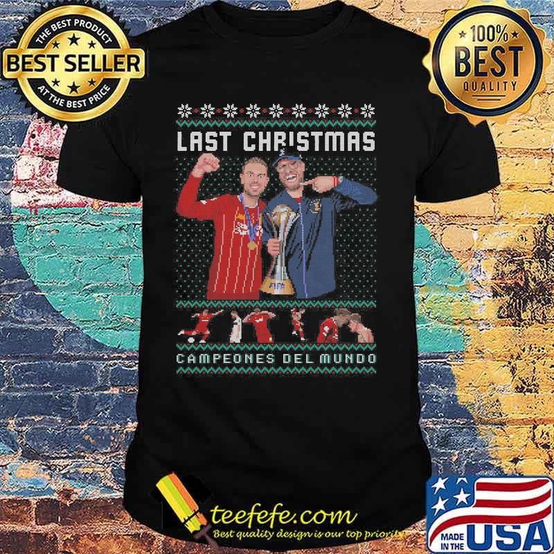 Last christmas campeones del mundo liverpool shirt