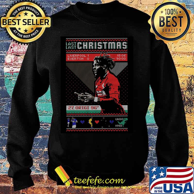 Last christmas liverpool everton 27 divock origi game over s Sweater Last christmas liverpool everton 27 divock origi game over s Sweater