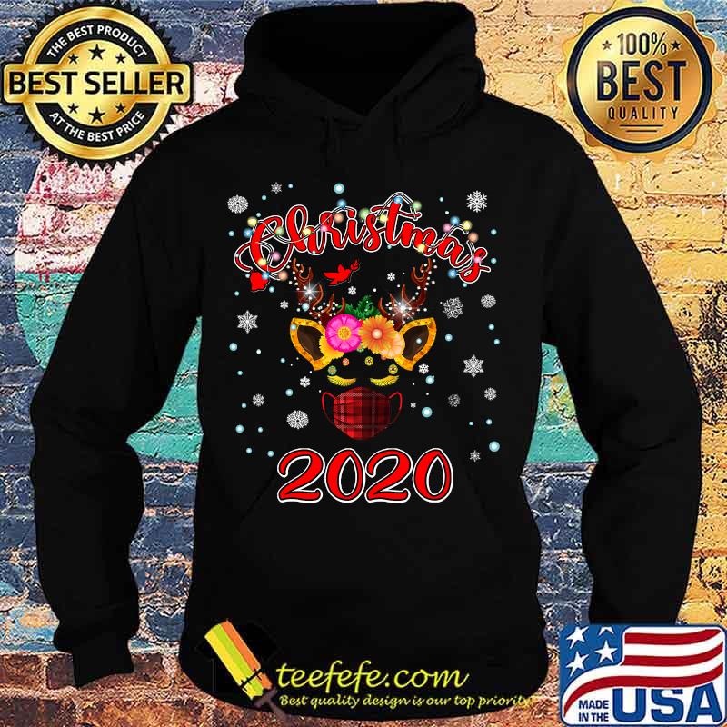 Lockdown christmas 2020 unicorn reindeer red plaid face mask s Hoodie Lockdown christmas 2020 unicorn reindeer red plaid face mask s Hoodie