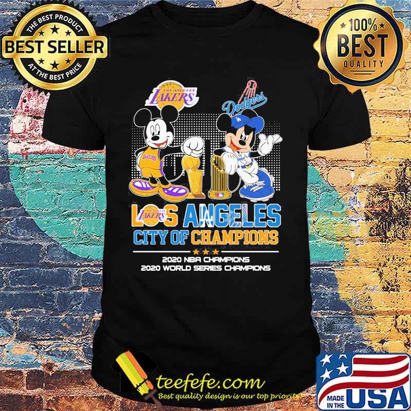 Los Angeles City Of Champions 2020 Nba World Series Mickey Dodgers Shirt