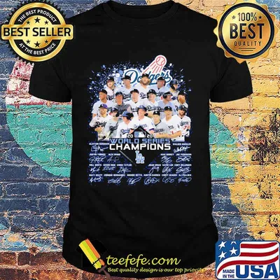 Los angeles dodgers 2020 world series champions signatures shirt