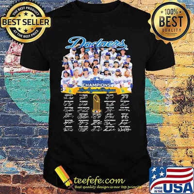 Los angeles dodgers baseball 2020 world series champions signatures shirt