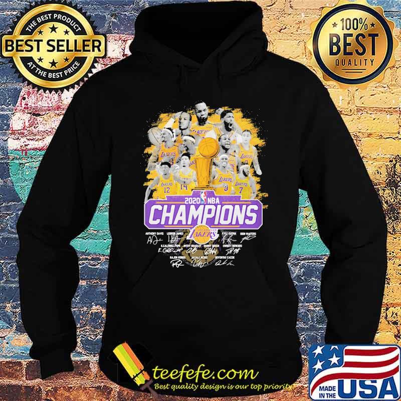 Los angeles lakers 2020 nba champions signatures s Hoodie Los angeles lakers 2020 nba champions signatures s Hoodie
