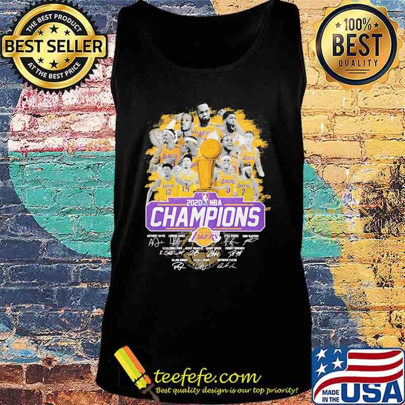 Los angeles lakers 2020 nba champions signatures s Tank top Los angeles lakers 2020 nba champions signatures s Tank top