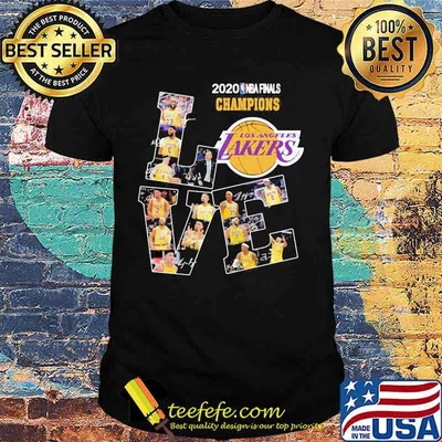 Love los angeles lakers 2020 nba finals champions signatures shirt
