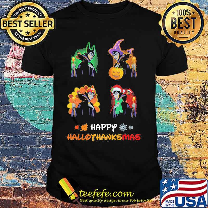 Maleficent happy hallothanksmas halloween thanksgiving christmas shirt Maleficent happy hallothanksmas halloween thanksgiving christmas shirt