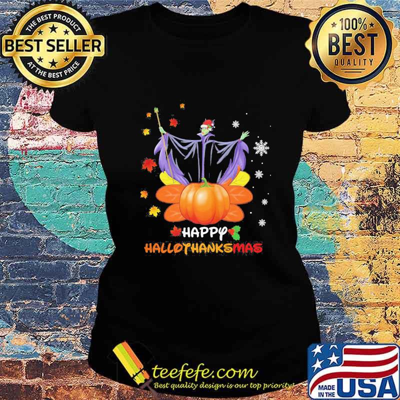 Maleficent happy hallothanksmas shirts Ladies tee Maleficent happy hallothanksmas shirts Ladies tee