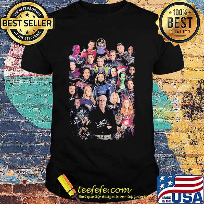 Marvel heroes stan lee signatures shirt Marvel heroes stan lee signatures shirt