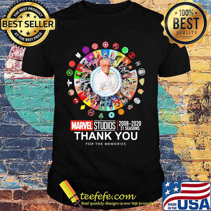 Marvel studios 2008 2020 31 seasons thank you for the memories shirt
