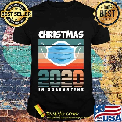 Mask Quarantine Christmas Present Xmas 2020 Vintage Retro Shirt
