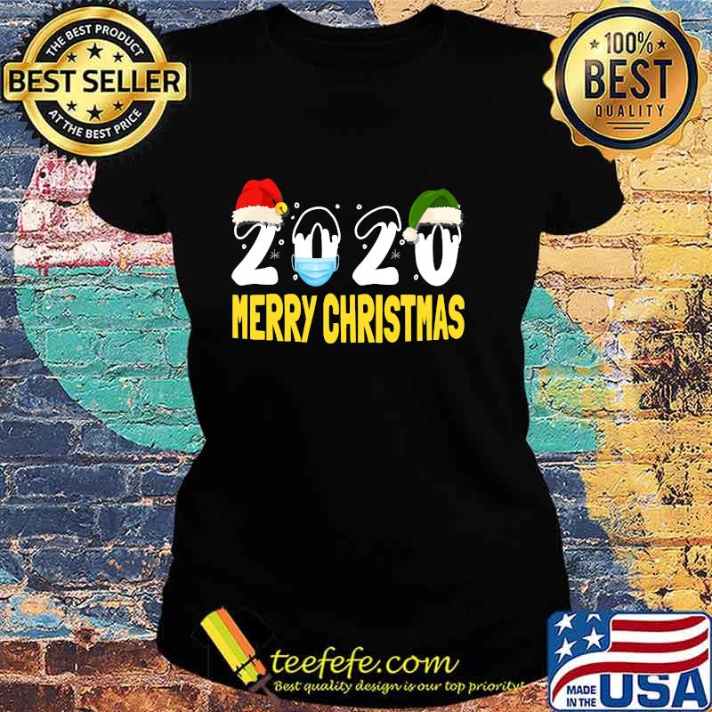 Merry Christmas 2020 Quarantine Christmas Santa Face Mask Shirt Ladies tee Merry Christmas 2020 Quarantine Christmas Santa Face Mask Shirt Ladies tee