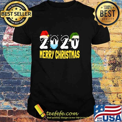 Merry Christmas 2020 Quarantine Christmas Santa Face Mask Shirt