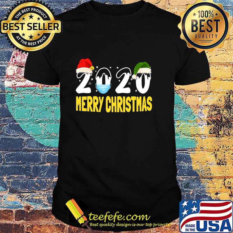Merry Christmas 2020 Quarantine Christmas Santa Face Mask Shirt Merry Christmas 2020 Quarantine Christmas Santa Face Mask Shirt
