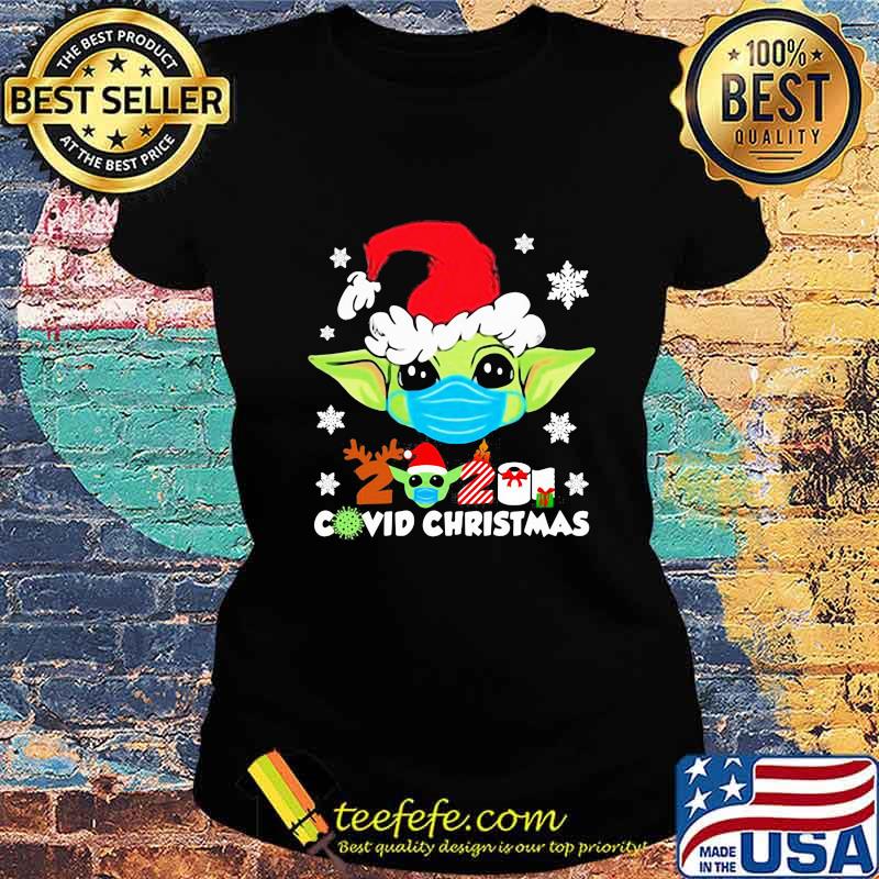 Merry christmas baby yoda covid-19 mask s Ladies tee Merry christmas baby yoda covid-19 mask s Ladies tee