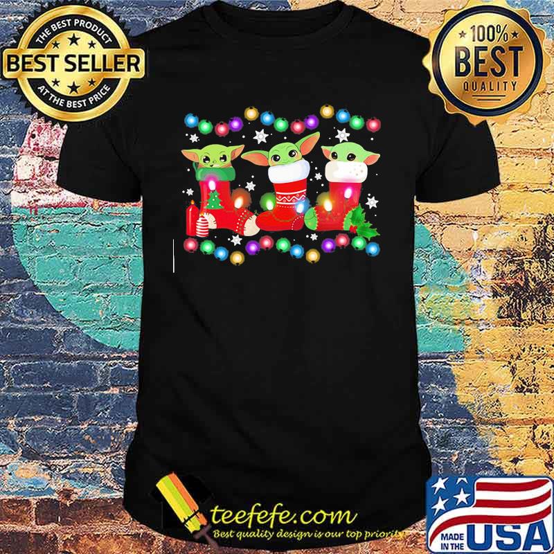 Merry christmas baby yoda lights shirt Merry christmas baby yoda lights shirt