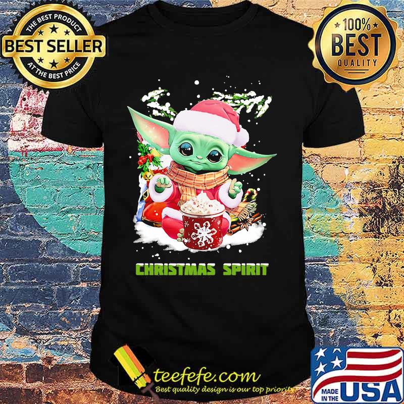 Merry christmas baby yoda spirit shirt