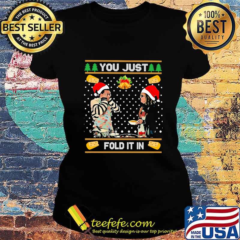 Merry christmas bell you just fold it in s Ladies tee Merry christmas bell you just fold it in s Ladies tee