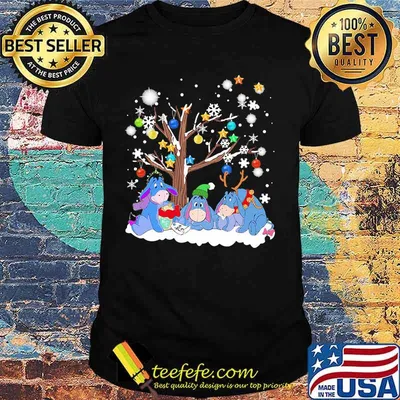 Merry christmas eeyore donkey snow shirt