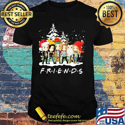 Merry christmas friends snow shirt