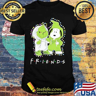 Merry christmas grinch and snoopy friends shirt