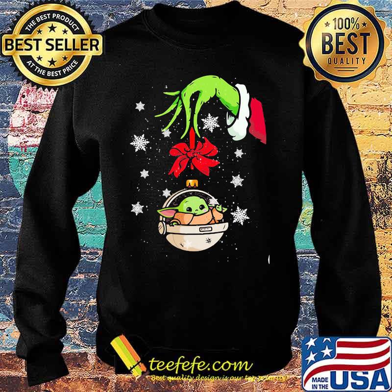 Merry christmas grinch holding baby yoda s Sweater Merry christmas grinch holding baby yoda s Sweater