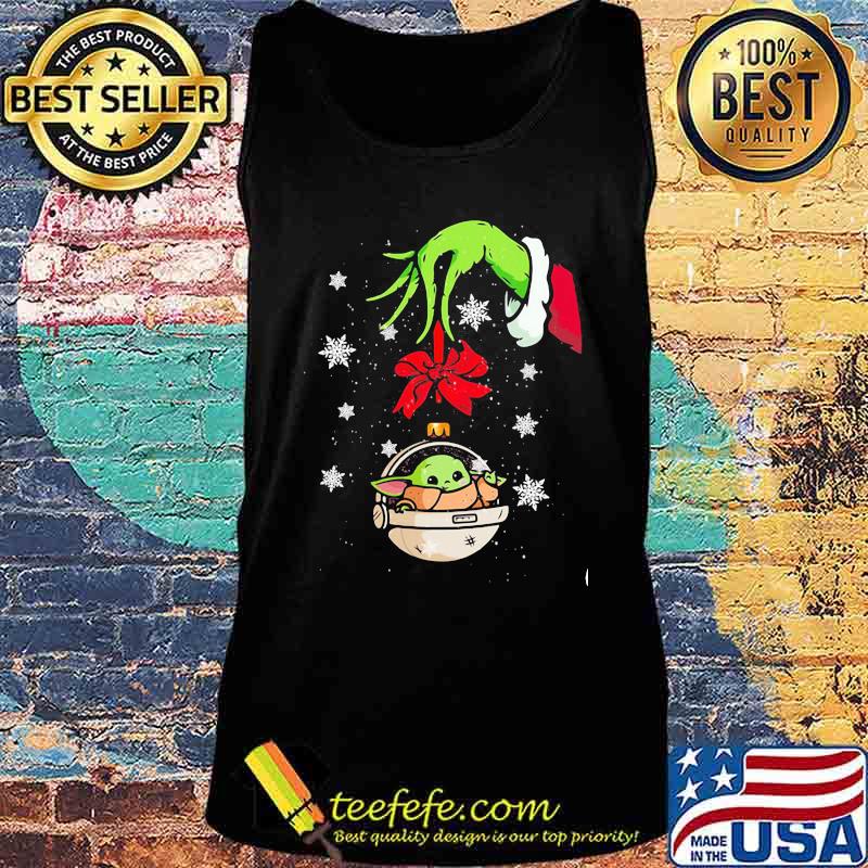Merry christmas grinch holding baby yoda s Tank top Merry christmas grinch holding baby yoda s Tank top