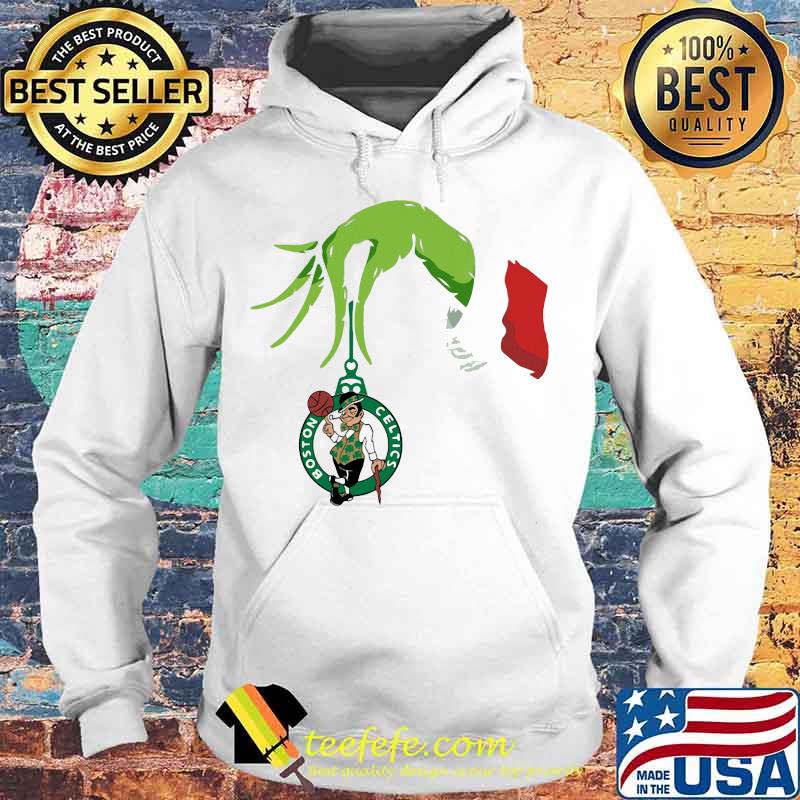 Merry christmas grinch holding boston celtics basketball logo s Hoodie Merry christmas grinch holding boston celtics basketball logo s Hoodie