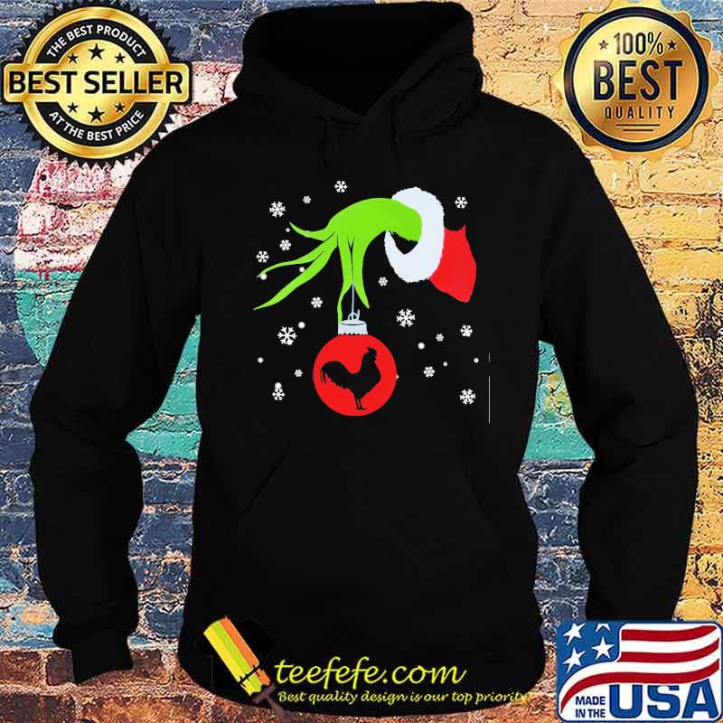 Merry christmas grinch holding chicken snows s Hoodie Merry christmas grinch holding chicken snows s Hoodie