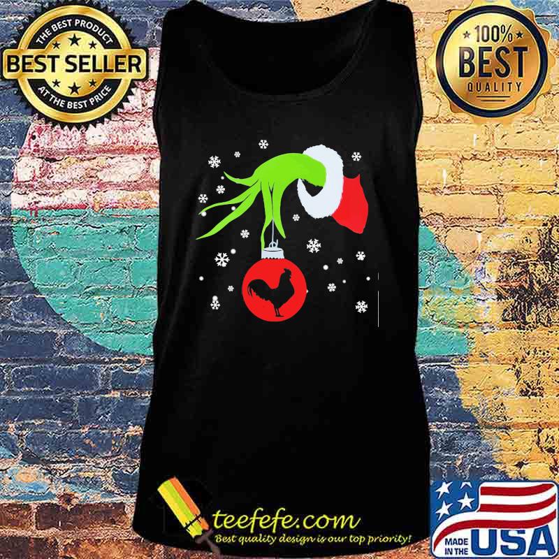 Merry christmas grinch holding chicken snows s Tank top Merry christmas grinch holding chicken snows s Tank top