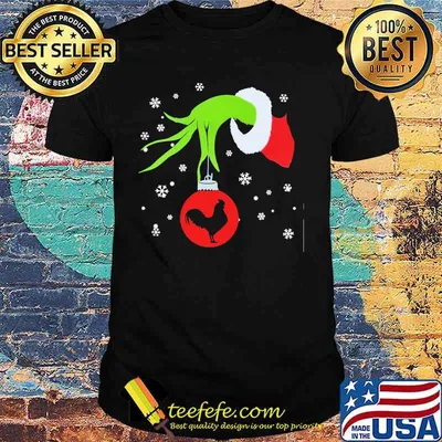 Merry christmas grinch holding chicken snows shirt