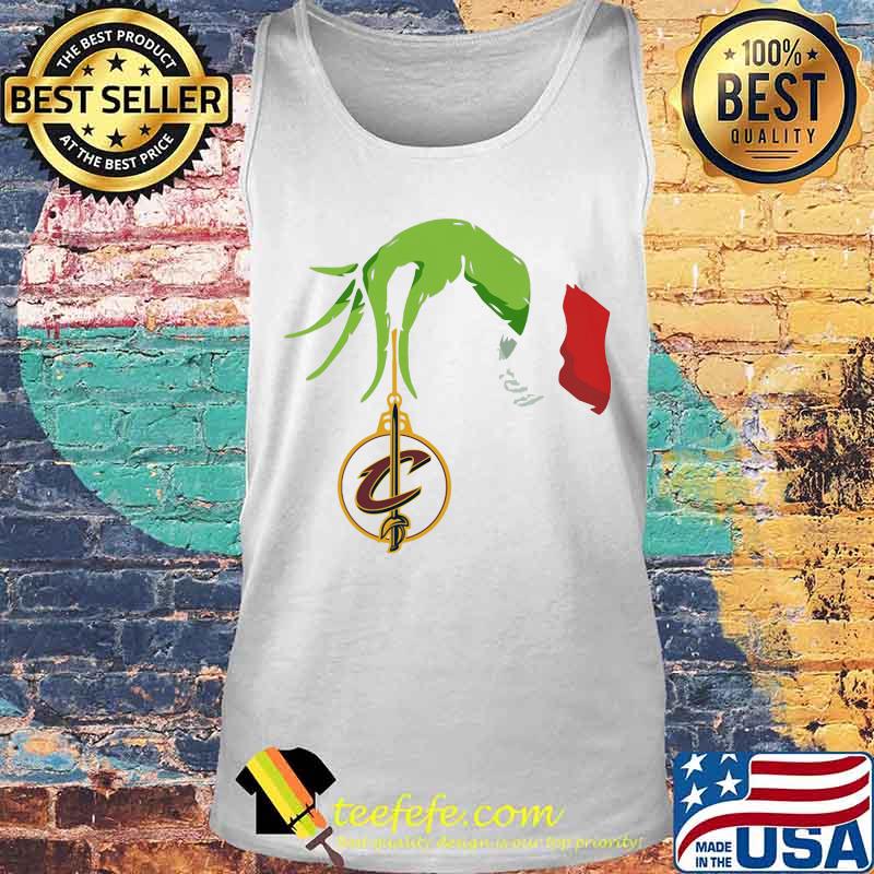 Merry christmas grinch holding cleveland cavallers logo s Tank top Merry christmas grinch holding cleveland cavallers logo s Tank top