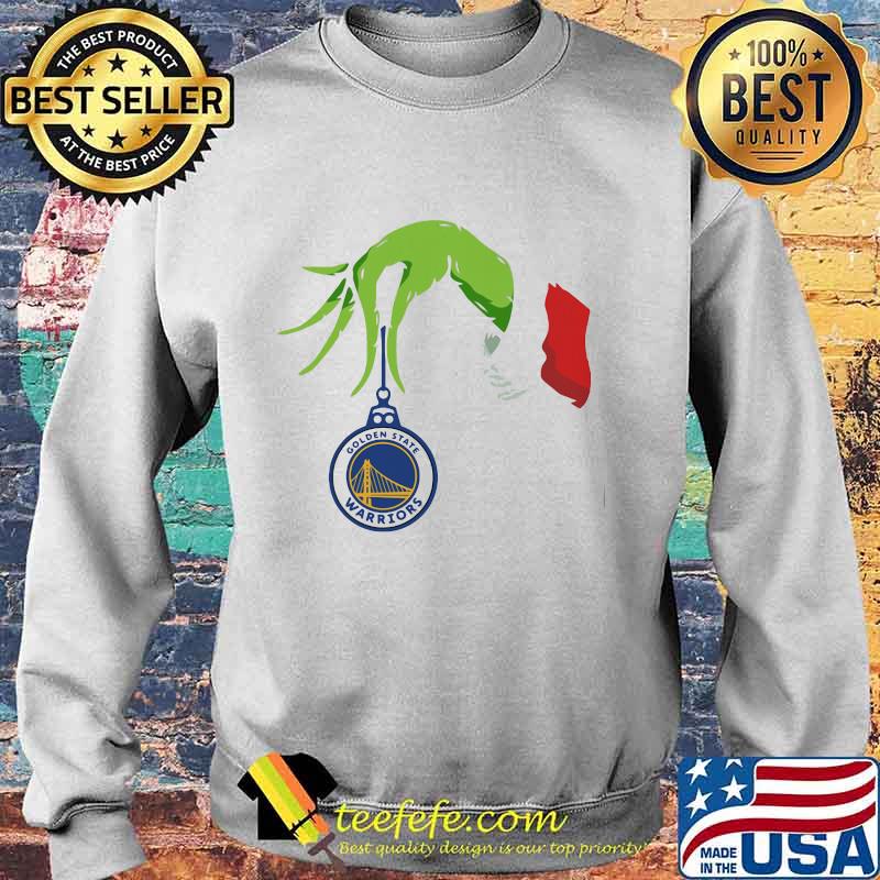 Merry christmas grinch holding golden state warriors logo s Sweater Merry christmas grinch holding golden state warriors logo s Sweater