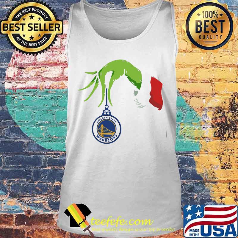 Merry christmas grinch holding golden state warriors logo s Tank top Merry christmas grinch holding golden state warriors logo s Tank top