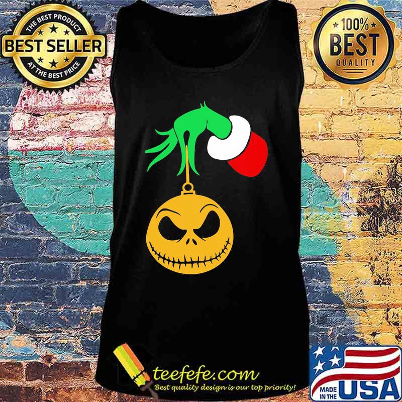 Merry christmas grinch holding jack skellington s Tank top Merry christmas grinch holding jack skellington s Tank top