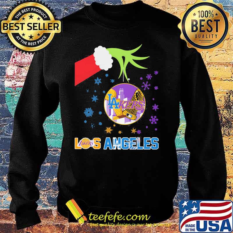 Merry christmas grinch holding los angeles lakers s Sweater Merry christmas grinch holding los angeles lakers s Sweater